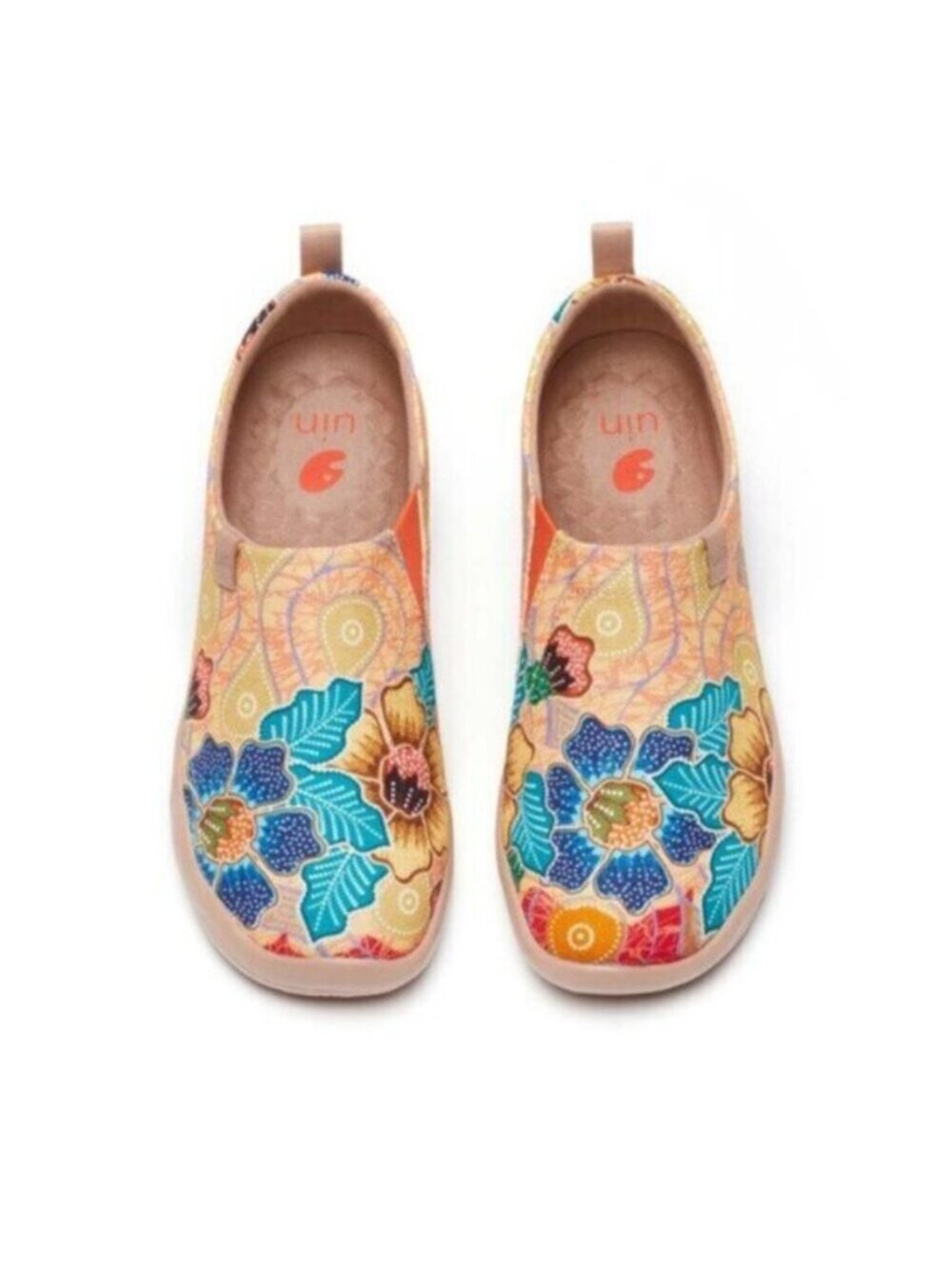 UIN Size 5 Slip On Shoes Canvas Comfortable Batik Flower
